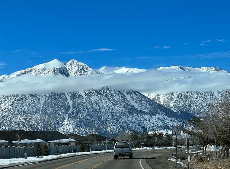 Landscape photo of snowy mountains